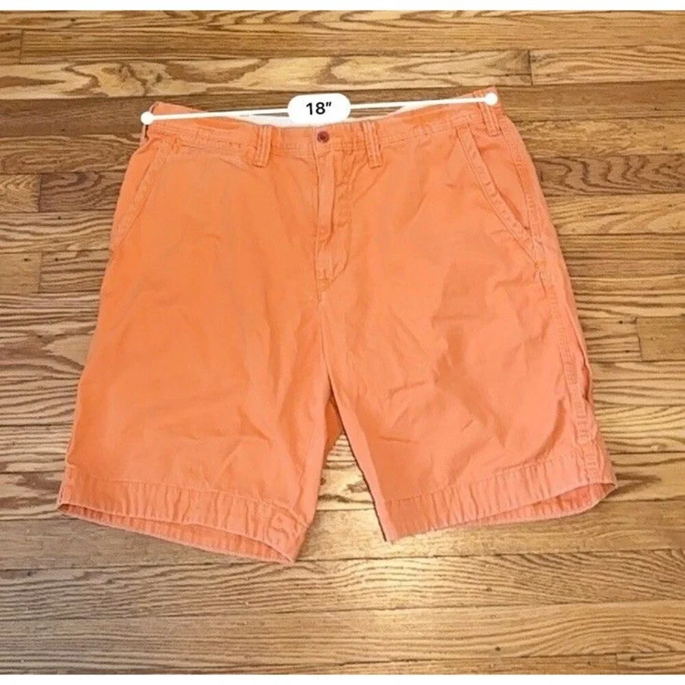 Polo Ralph Lauren Mens Chino Shorts Size 36 Orange Peach Cotton Twill Vintage